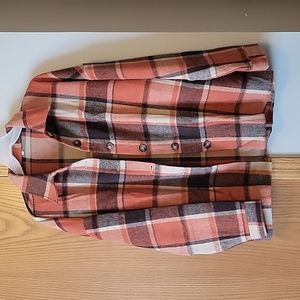 Plaid Shacket with pockets.